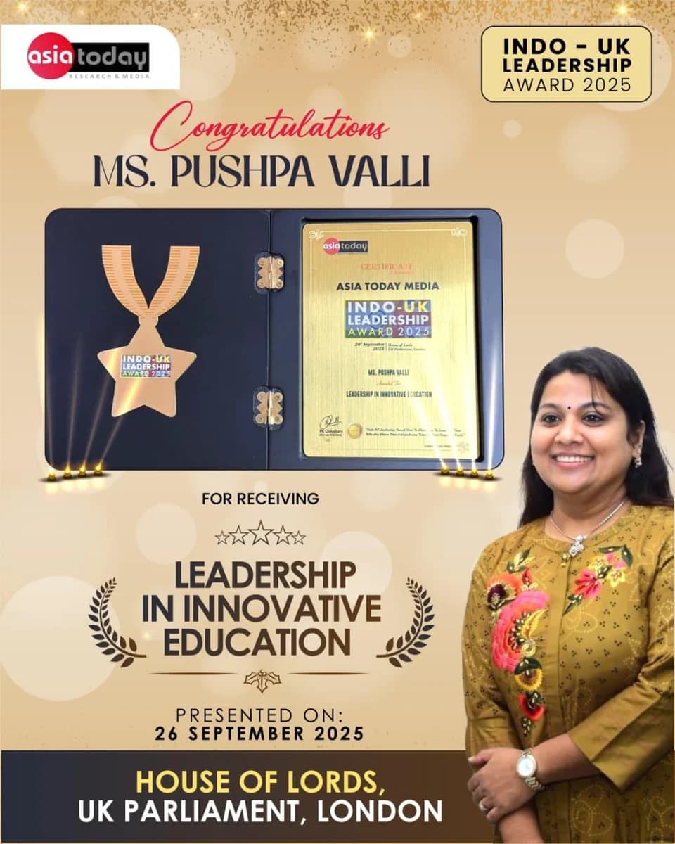 Announcement of Pushpa Valli’s 2025 Indo UK Leadership Award.